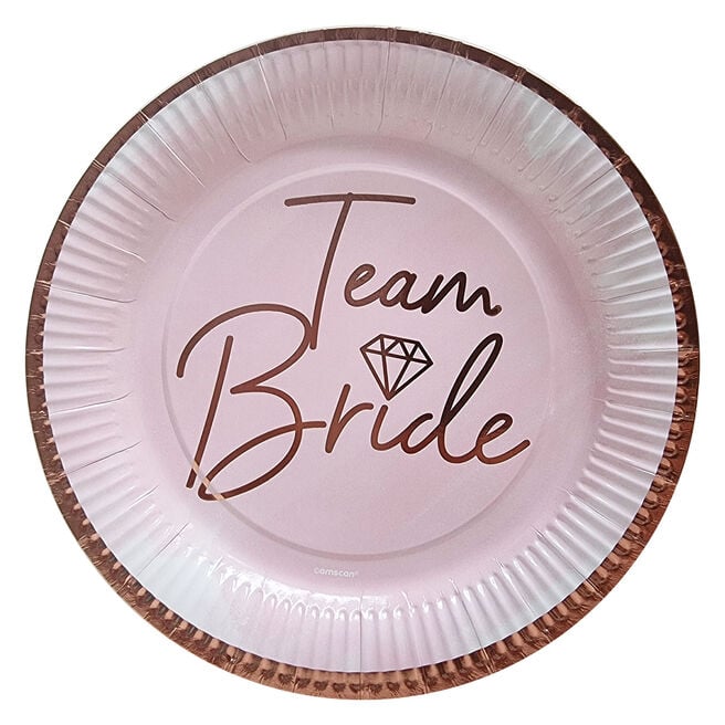 Hen Party Team Bride Party Plates - Pack of 8
