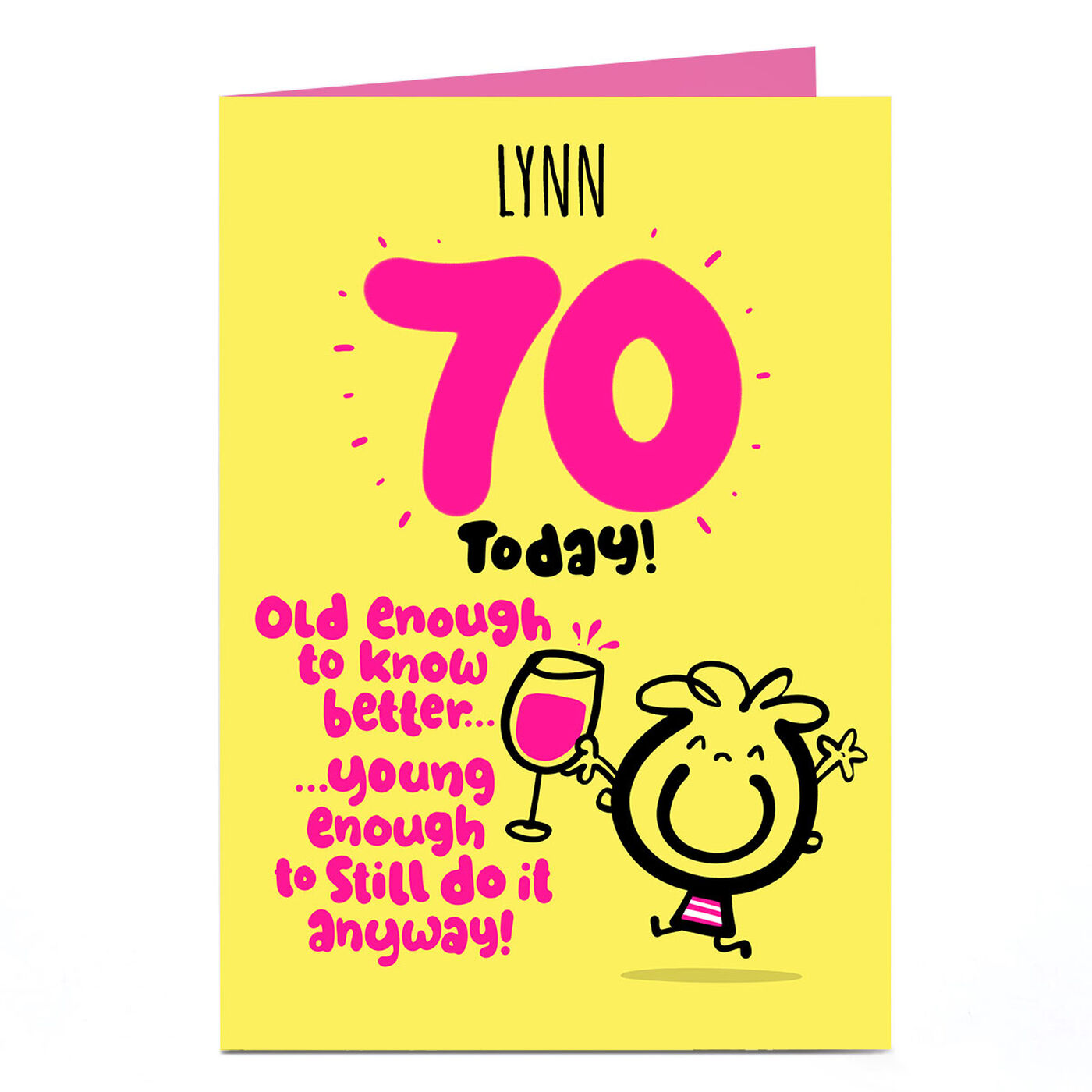 Buy Personalised Fruitloops 70th Birthday Card - Old Enough Yellow for ...