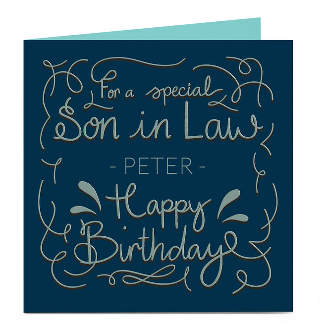 Personalised Birthday Card - Special Son-In-Law