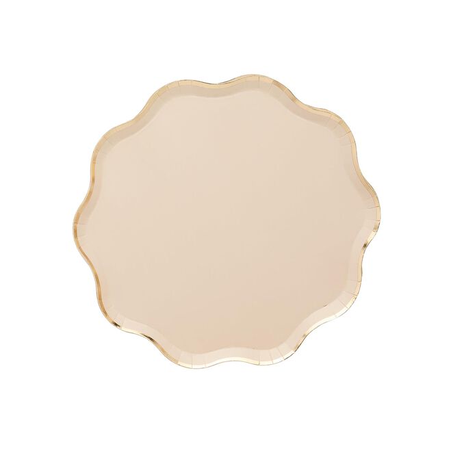 Champagne Paper Plates - Pack of 8