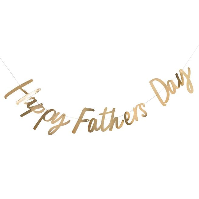 Gold Happy Father's Day Card Banner 2m