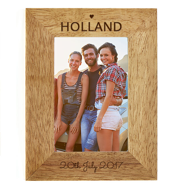 Engraved Wooden Photo Frame - Our Memories