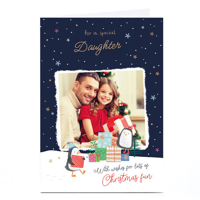 Photo Christmas Card - Christmas Fun Photo Frame, Daughter