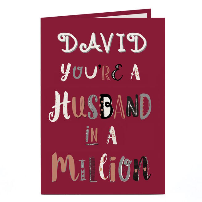 Personalised Card - You're A Husband In A Million