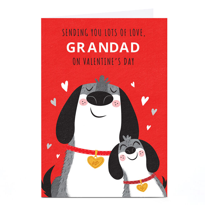 Personalised Dalia Clark Valentine's Day Card - Dogs