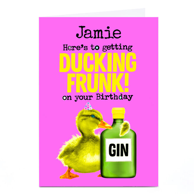 Personalised PG Quips Card - Ducking Frunk!