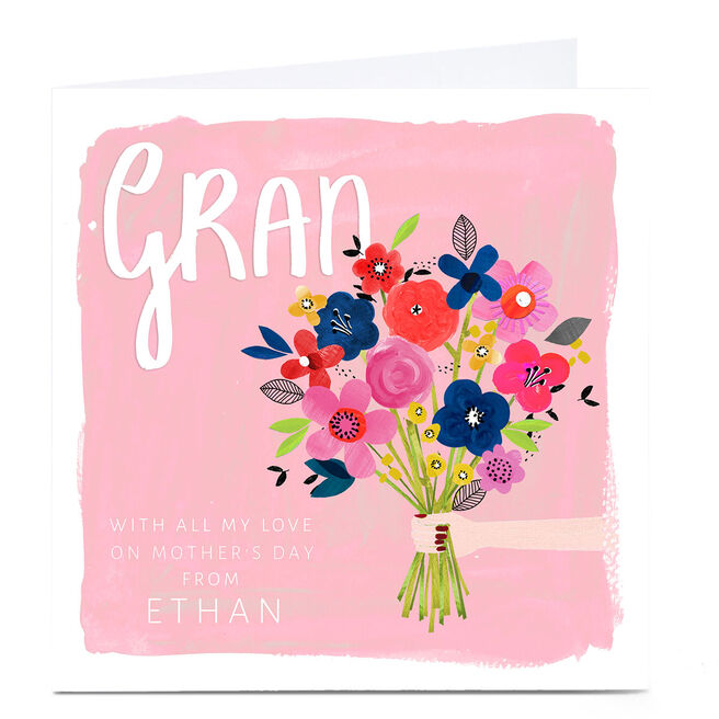 Personalised Kerry Spurling Mother's Day Card - Flowers, Gran