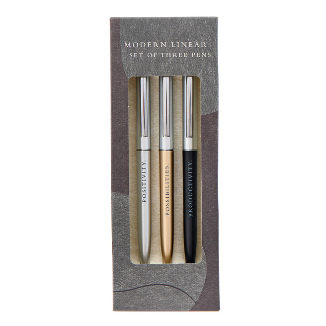 Modern Linear Pens - Pack of 3