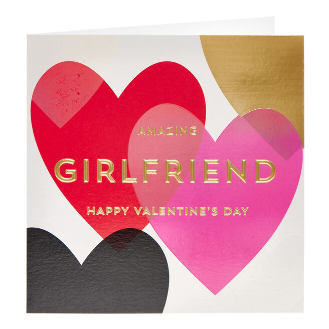 Amazing Girlfriend Hearts Valentine's Day Card