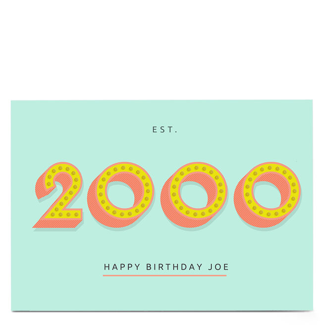 Personalised Birthday Card - Est. Any Date