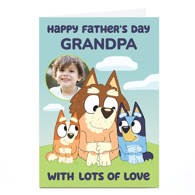 Photo Bluey Father's Day Card - Grandpa