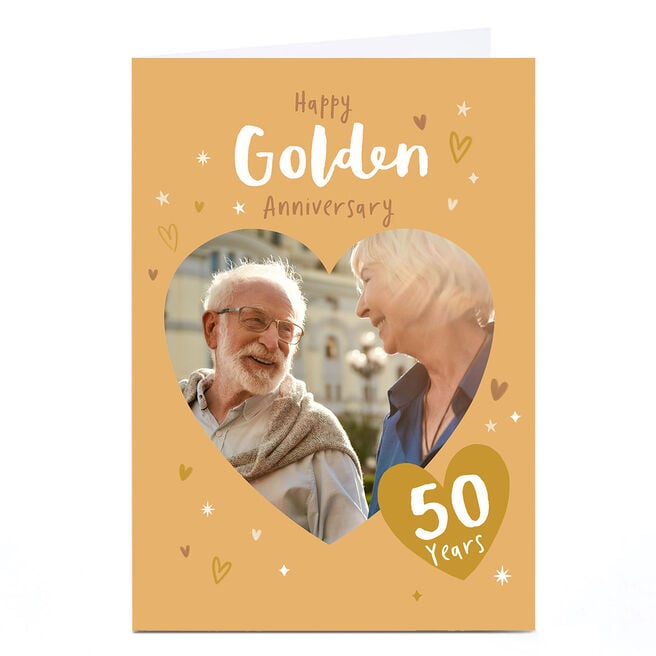 Personalised Anniversary Photo Card - Golden Anniversary, 50 Years
