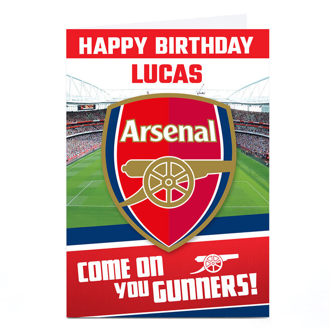 Personalised Arsenal Birthday Card