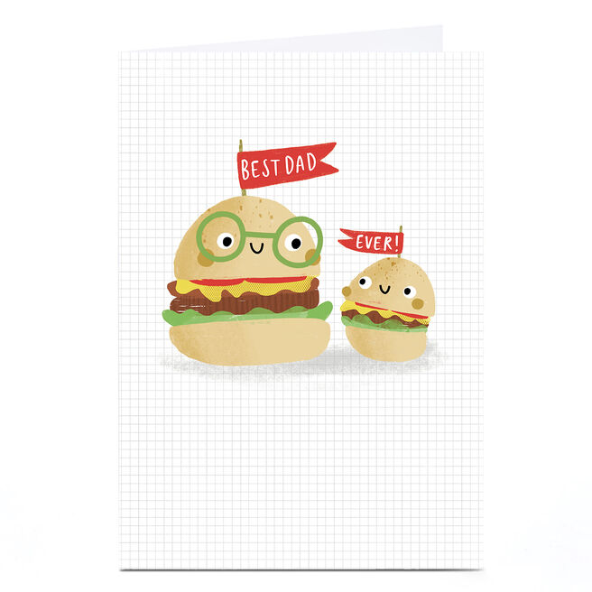 Personalised Jess Moorhouse Card - Best Dad Ever Burgers