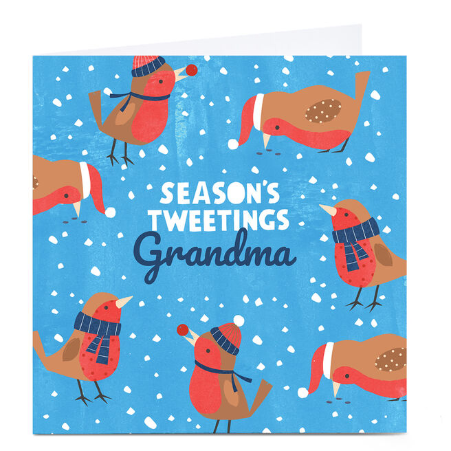 Personalised Gingerbeard Christmas Card - Season's Tweetings