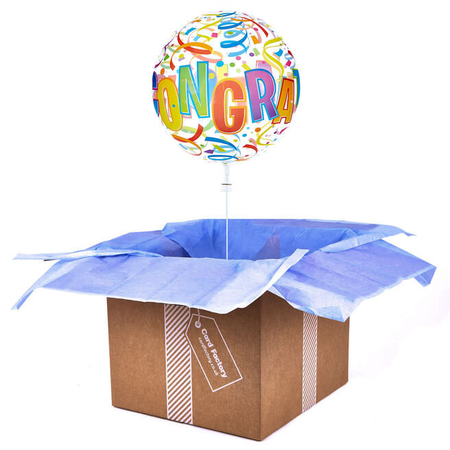 22-Inch Bubble Balloon - Congratulations - DELIVERED INFLATED!