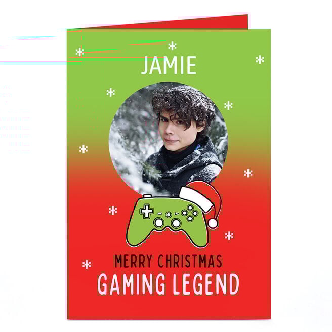 Photo Christmas Card - Gaming Legend