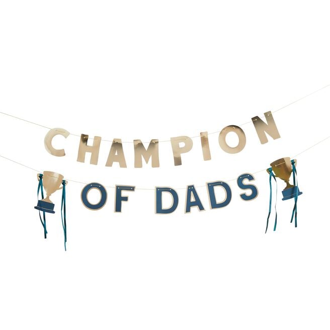 Gold Champion Of Dads Card Banners 
