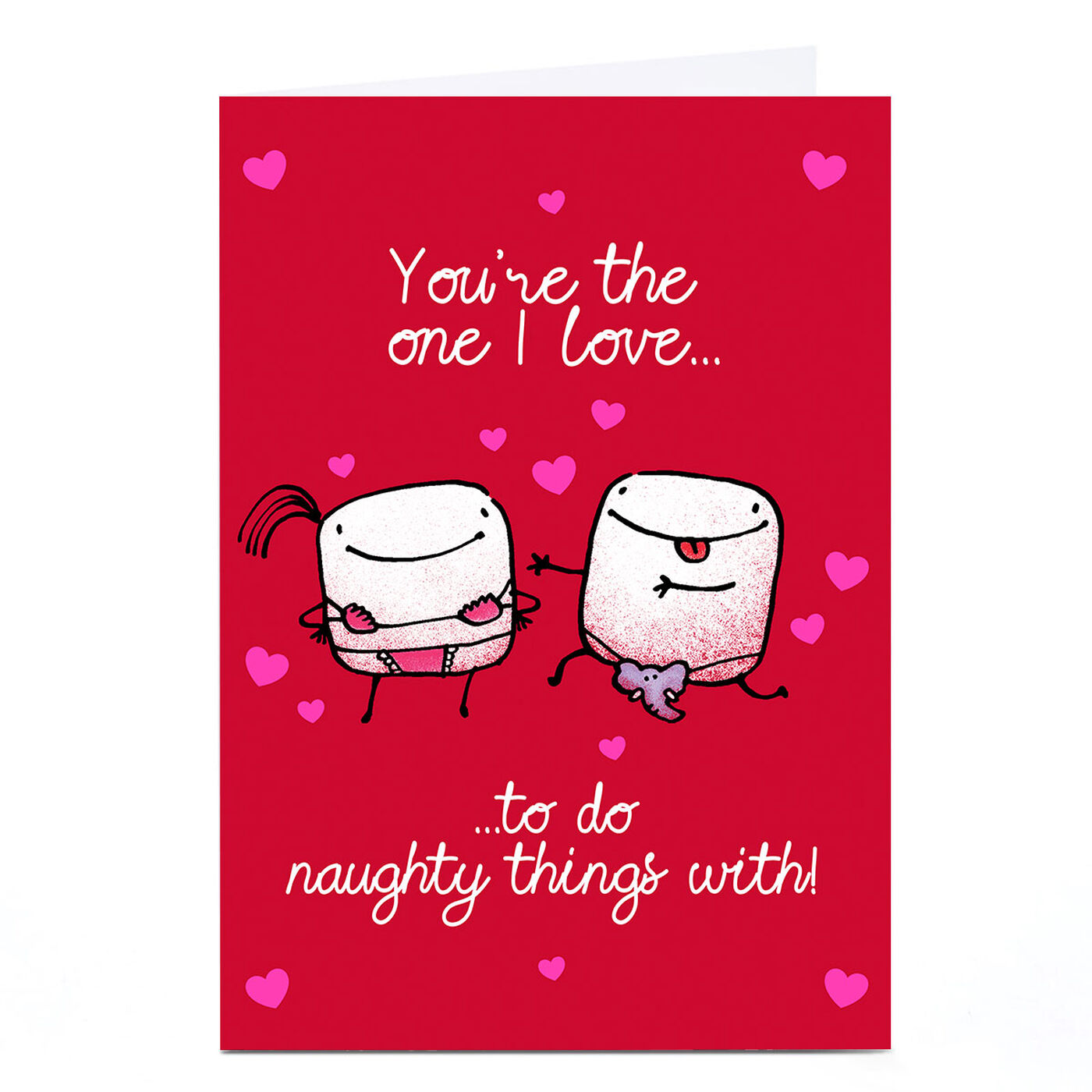 Buy Personalised Valentine's Day Card - The Naughty One I Love for GBP ...