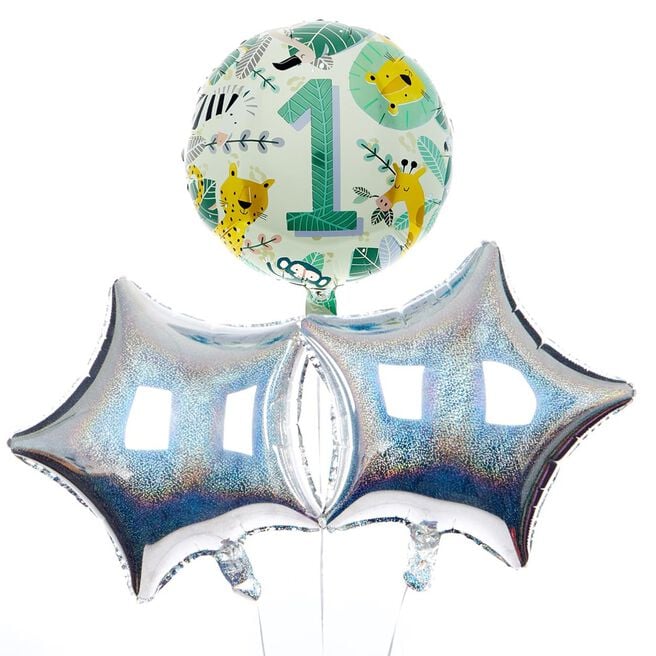 Jungle 1st Birthday Balloon Bouquet - DELIVERED INFLATED!