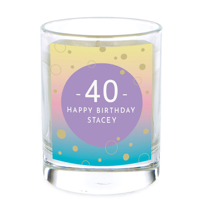 Personalised Pomegranate & Cashmere Scented Candle - Milestone Birthday