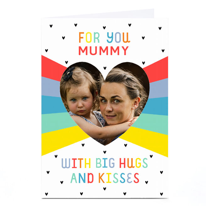 Photo Valentine's Day Card - Rainbow Heart, Mummy