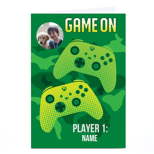 Personalised Birthday Card - Minecraft Photo Upload, Any Name