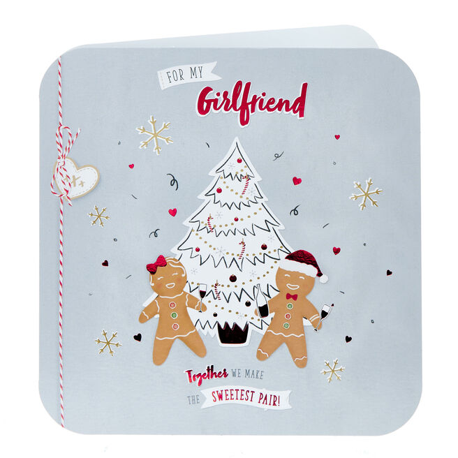 Girlfriend Gingerbread Christmas Card
