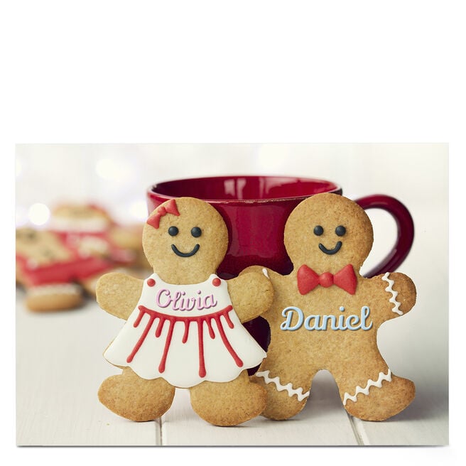 Personalised Card - Gingerbread Couple