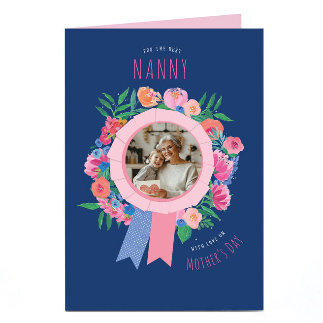 Personalised Mother's Day Photo Card - Ribbon Nanny