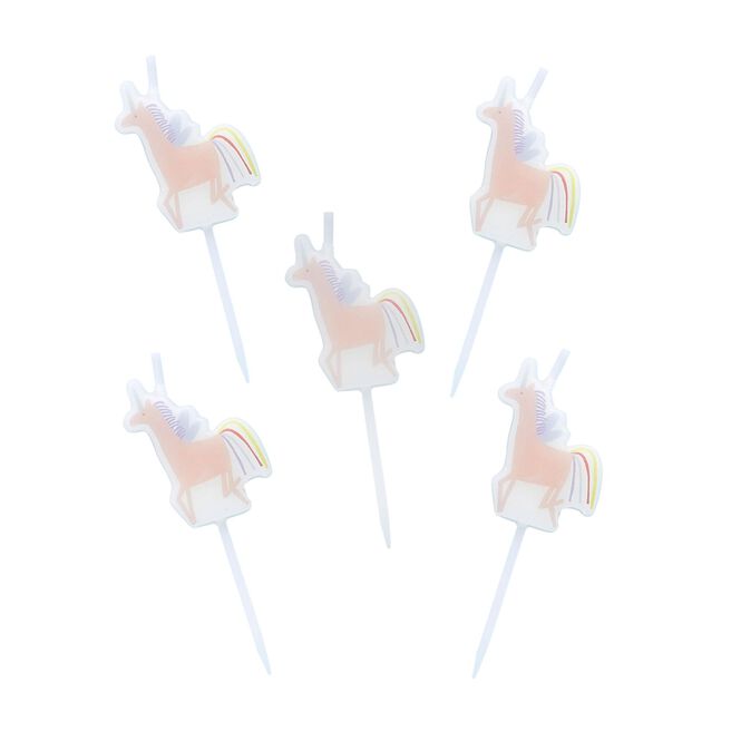 Enchanted Unicorn Candles - Pack of 5
