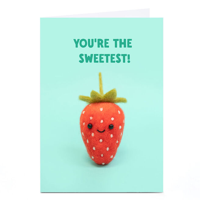 Lemon and Sugar Valentine's Day Card - You're The Sweetest Strawberry