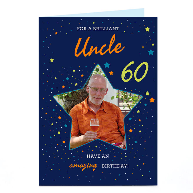 Photo Birthday Card - Star, For A Brilliant..., Editable Age