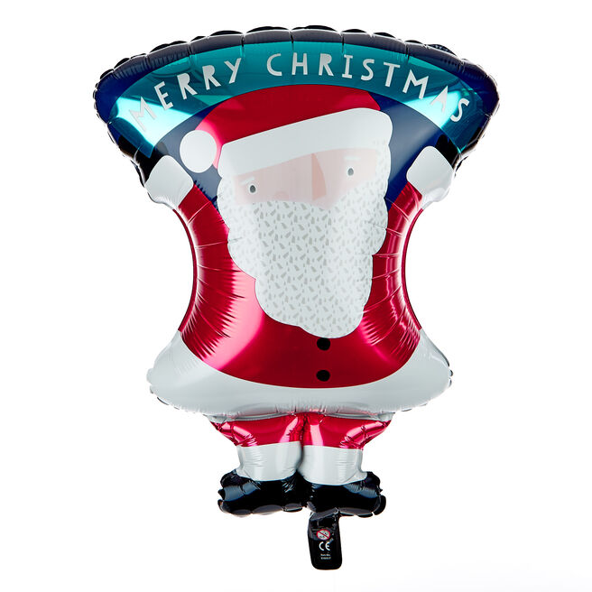 Merry Christmas Santa 28-Inch Foil Helium Balloon
