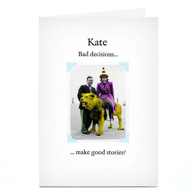 Personalised PG Quips Card - Bad Decisions 
