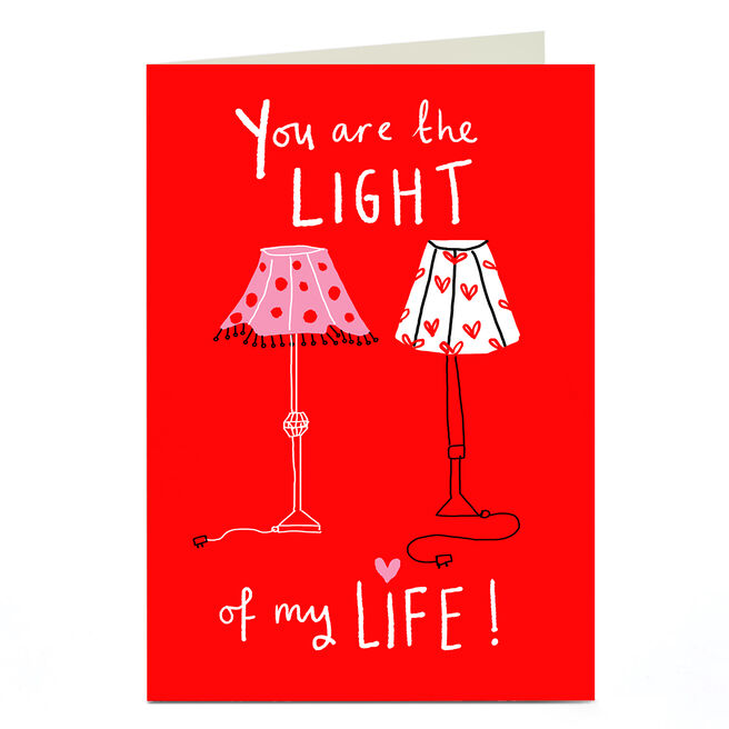 Personalised Lindsay Loves To Draw Valentine's Day Card - Light of my Life