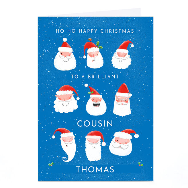 Personalised Christmas Card - Santa Heads