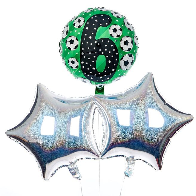 Football 6th Birthday Balloon Bouquet - DELIVERED INFLATED!