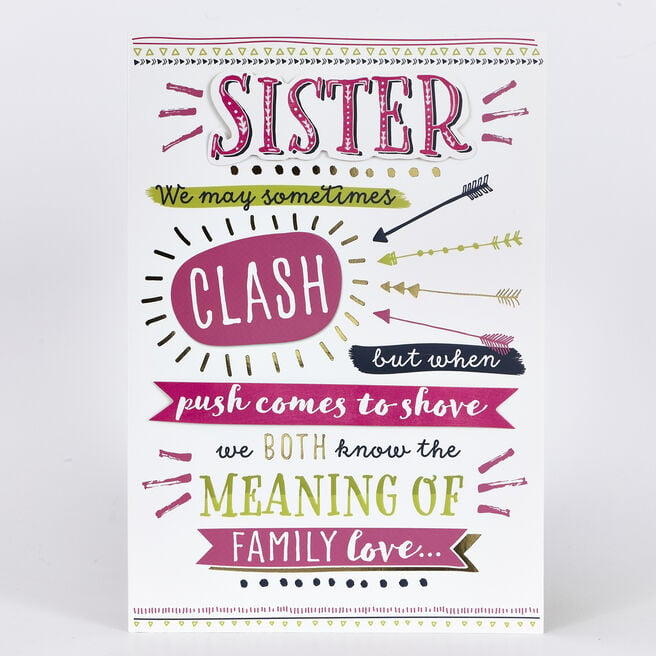 Signature Collection Birthday Card - Sister Clash