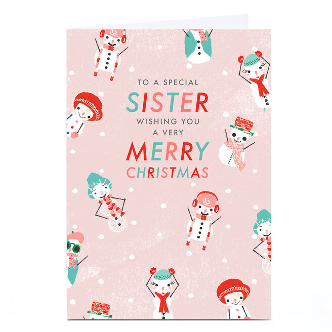 Personalised Rebecca Prinn Christmas Card - Sister