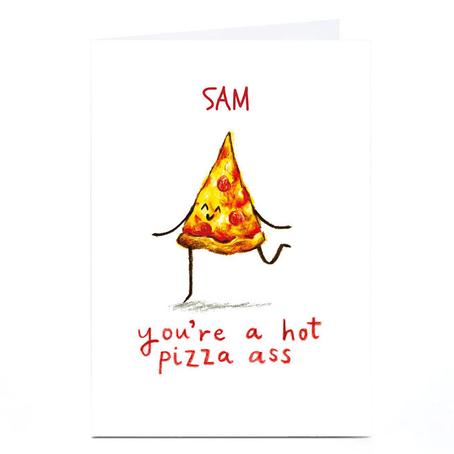 Personalised Whale & Bird Card - Hot Pizza Ass 