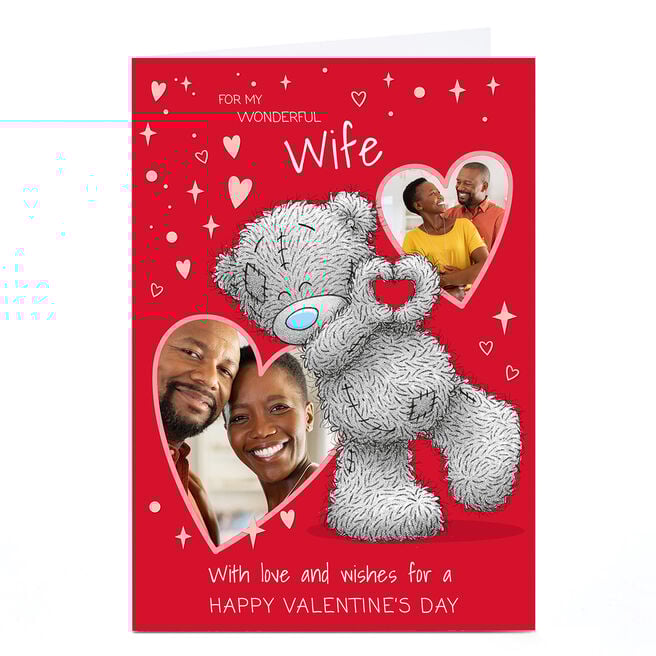 Personalised Tatty Teddy Valentine's Day Card - Wonderful Wife