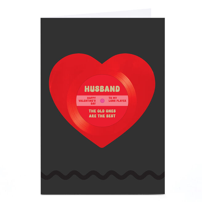 Personalised Valentine's Day Card - The Best Vinyl Record, Husband