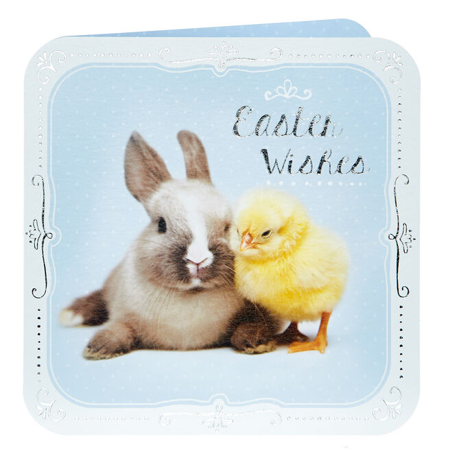 Happy Easter Card - Bunny & Chick