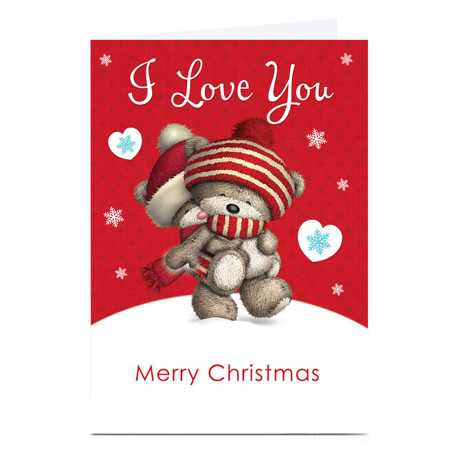 Personalised Christmas Card - HUGS - I Love You