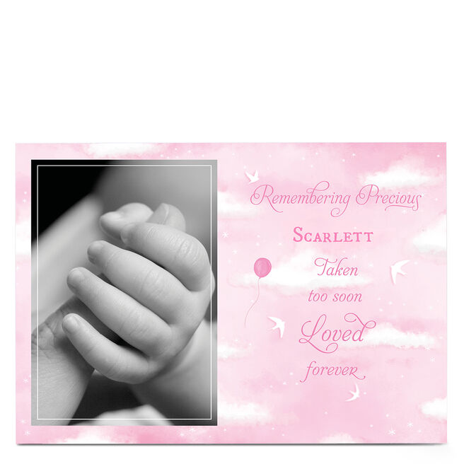 Personalised Sympathy Photo Card - Remembering Precious