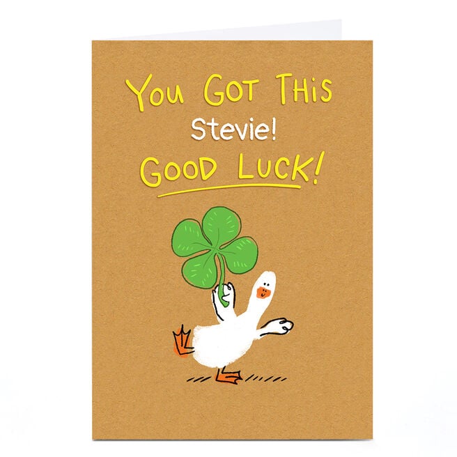 Personalised Hew Ma Good Luck Card - You Got This