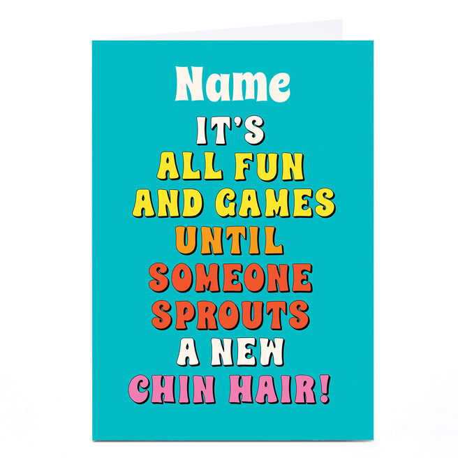 Personalised Birthday Card - New Chin Hair