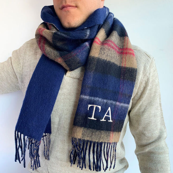 Personalised Reversible Tartan Scarf