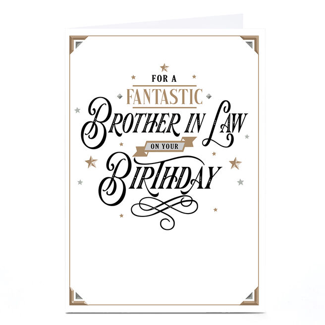 Birthday Card - Classic Script, Fantastic Brother-in-Law